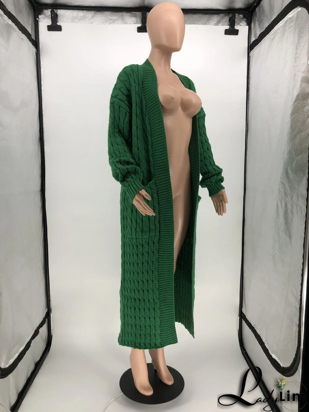 Women Winter Long Sleeve Plush Long Sweater Jacket