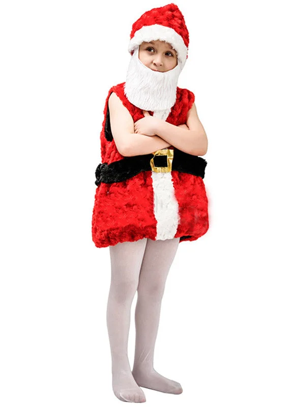 Kids Santa Claus Costume Xmas Cosplay Costumes-elleschic