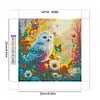 Framed Diamond Painting - Full Round Drill - Owl (25x25cm)