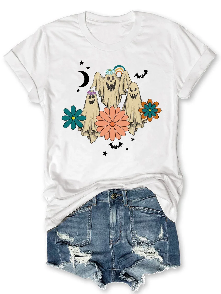 Retro Floral Ghost T-shirt