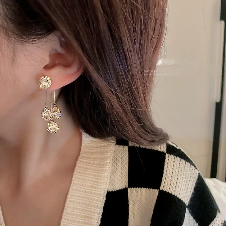 Flower Earrings with Diamonds