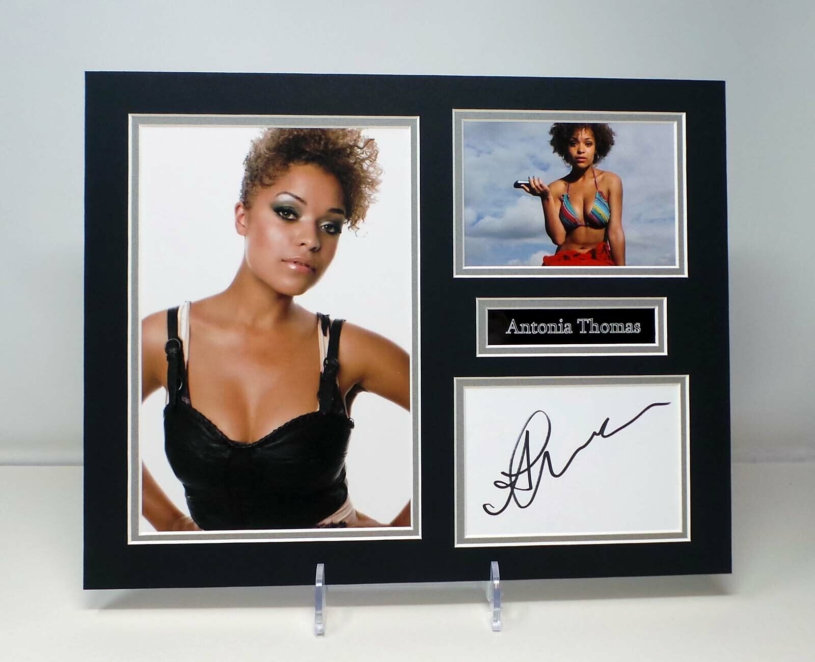 Antonia THOMAS Signed Mounted Photo Poster painting Display AFTAL RD COA Misfits Alisha Daniels