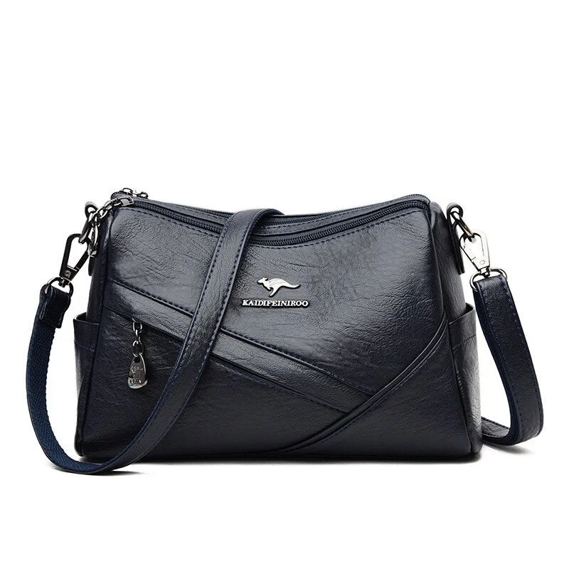 Designer Luxury Handbags 2021 New Vintage Soft Leather Tote Bags For Women Multi-pocket Shoulder Messenger Bags High quality Sac