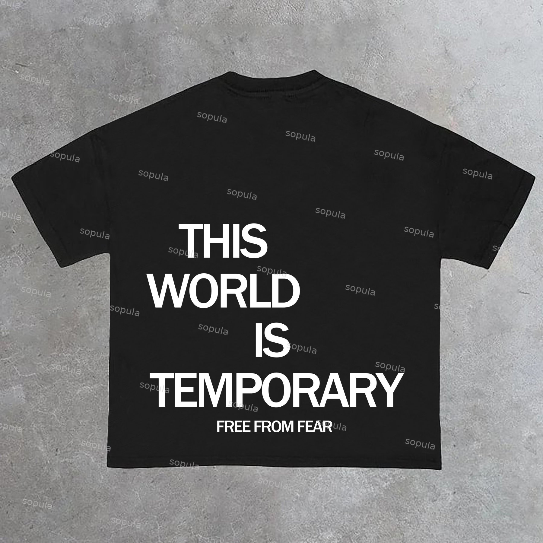 Sopula This World Is Temporary Print Cotton T-Shirt - SOPULA