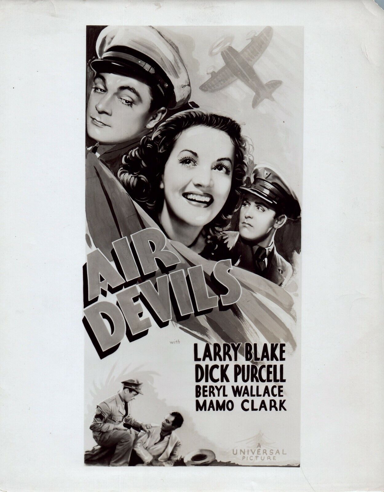 LARRY BLAKE DICK PURCELL MAMO CLARK 1938 Movie Vintage 8x10 Photo Poster painting AIR DEVILS