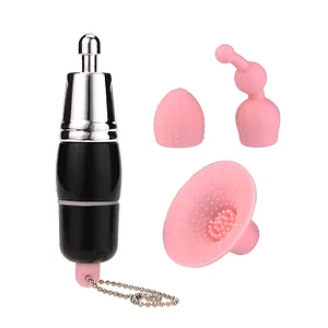 Compact 3-in-1 Vibrator for Clitoral Stimulation, Nipple Play, and Personal Pleasure