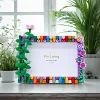 Spring Flower DIY Building Block Photo Frame Kit,Creative Handmade Assembled Photo Frame Handmade Craft Gift Home Tabletop Display Decor