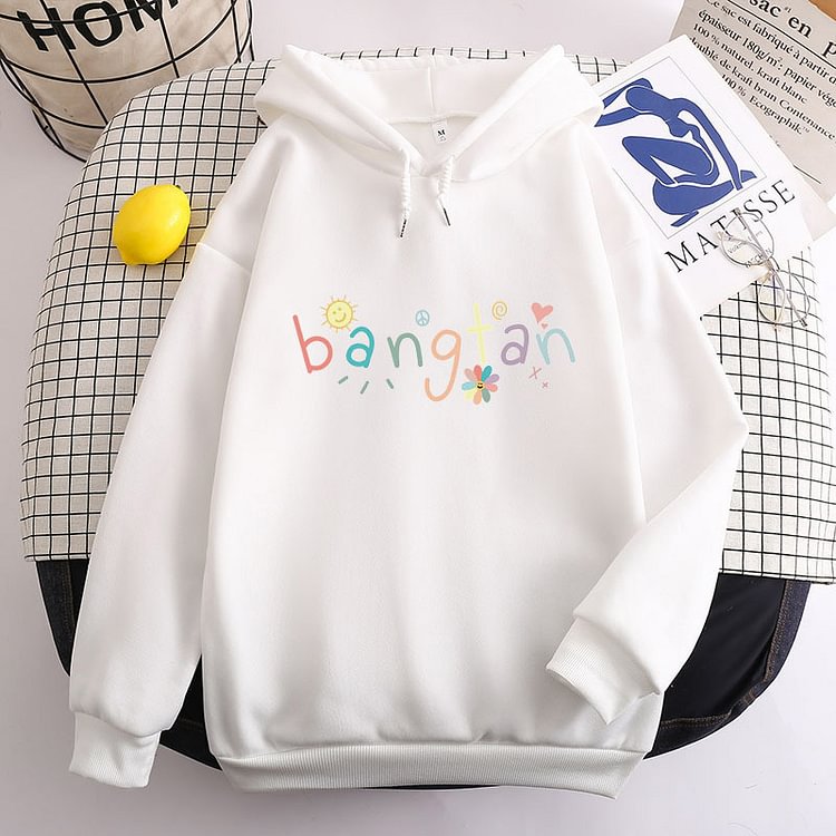 BTS Bangtan Print Candy Color Hoodie