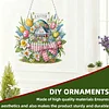 Easter Bunny DIY 2D Flat Acrylic Double Sided Diamond Painting Hanging Pendant