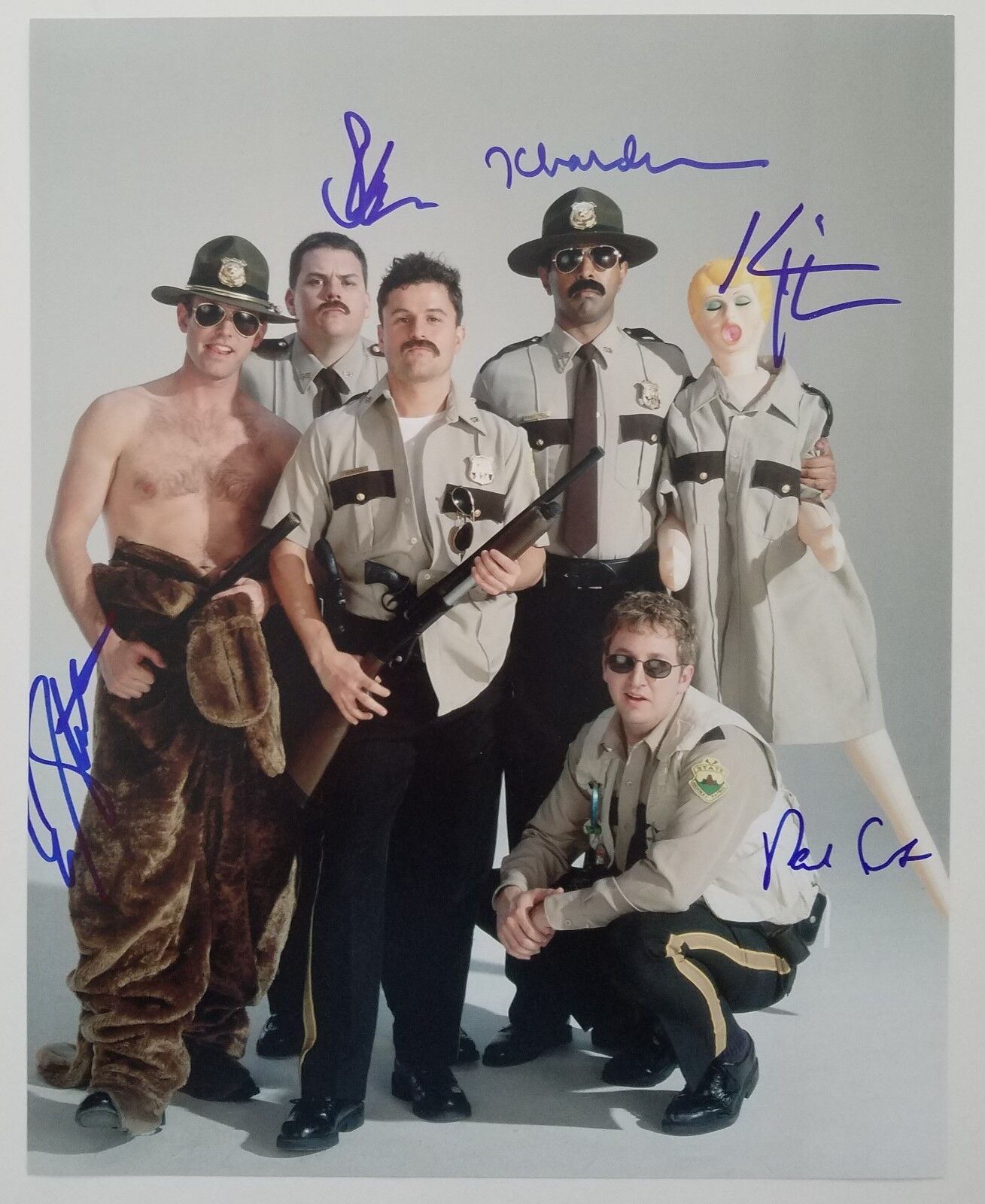 Super Troopers 2 Cast Signed 11x14 Photo Poster painting Broken Lizard Beerfest Club Dread RARE