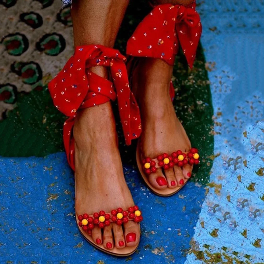 Sunflower Bandage Flat Sandals