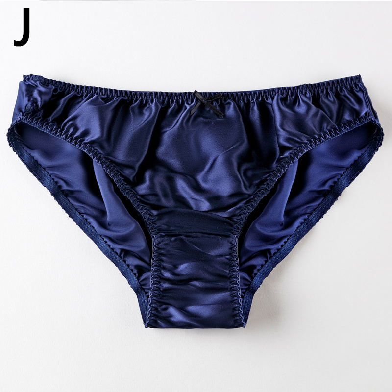 Lidudu Sexy Real Silk Women's Underwear Seamless Panties Female Satin Briefs Comfortable Lingerie Mid Waist Undershorts Plus Size