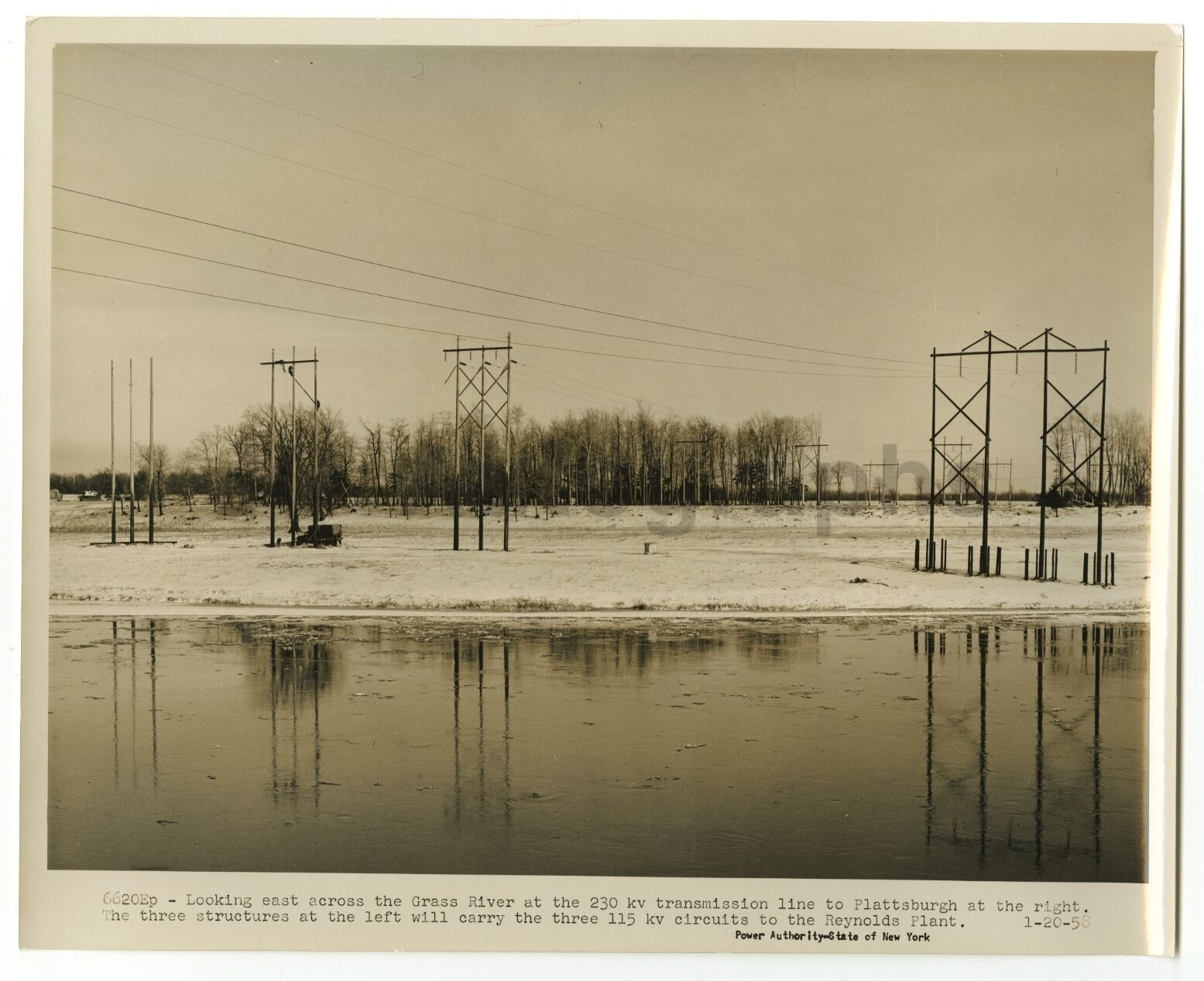 St. Lawrence River - New York Power Authority - Original Vintage Photo Poster painting - 1958