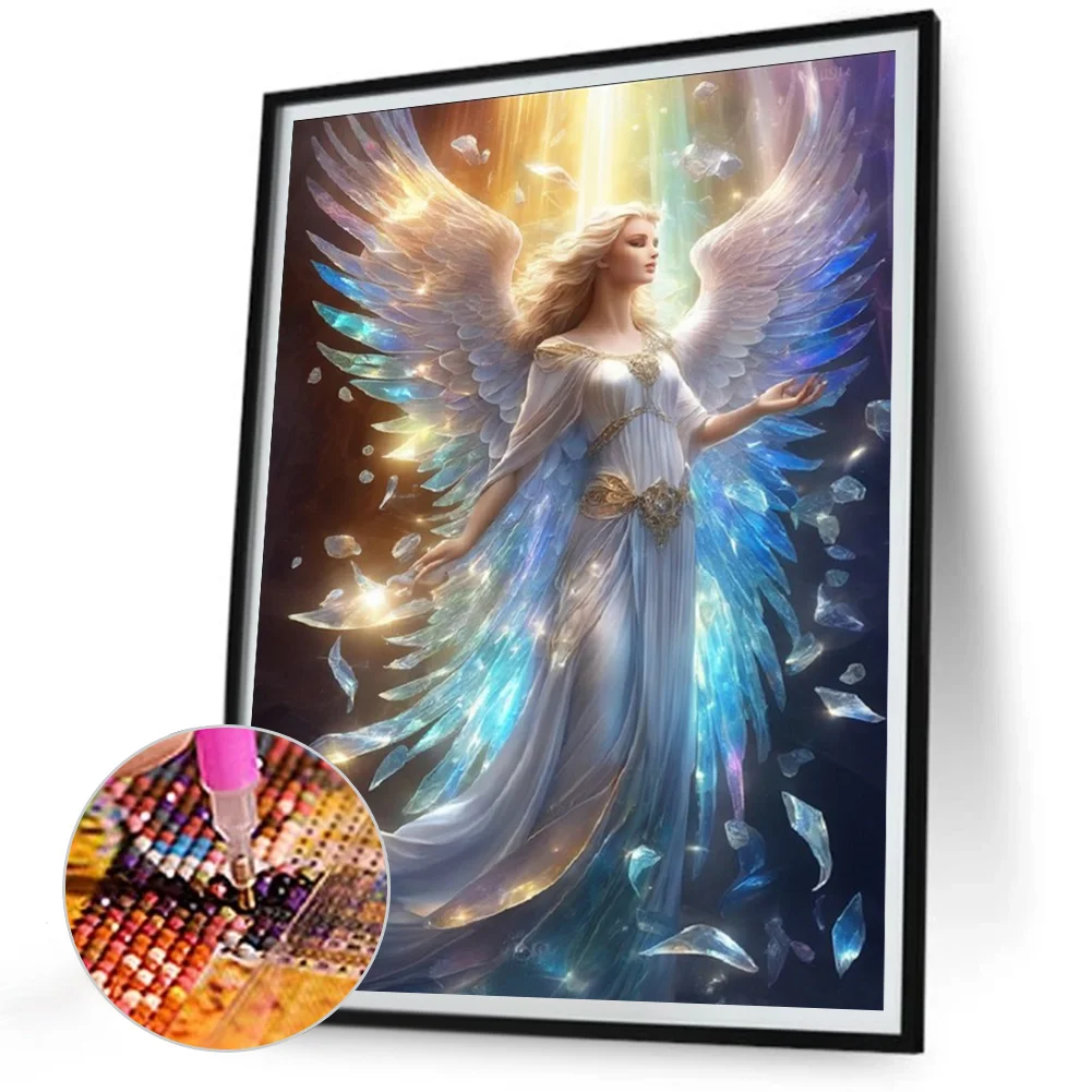 Diamond Painting - Full Round Drill - Winged Angel(Canvas|30*40cm)