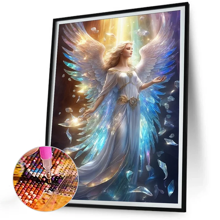 LukFun Acrylic Paint by Numbers Kit for Adults, Paint by Numbers Angel on  Framed Canvas, 30 x 40 cm (Gaze of Angel, Framed) : : Toys
