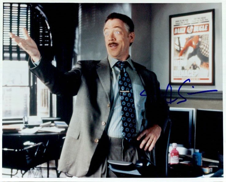 J. K. Simmons signed Spiderman 8x10 Photo Poster painting COA Oscar winner!