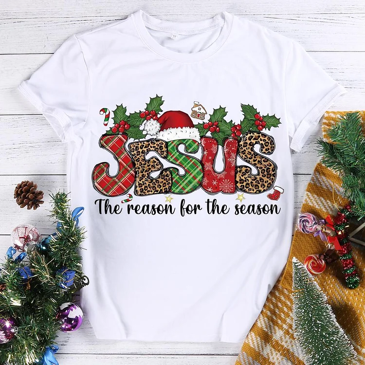 Christmas Round Neck T-shirt-0018581