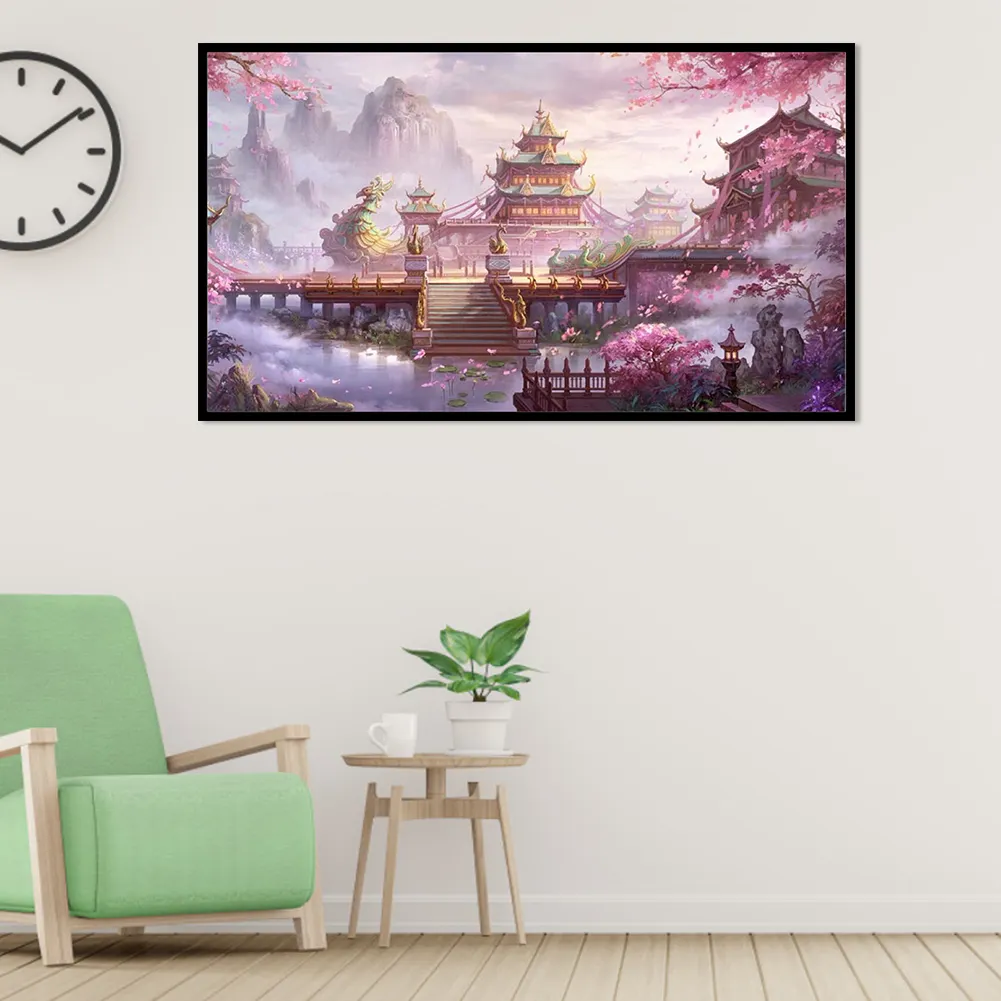 Full Printed Cross Stitch 11CT - Fairyland Tower(45*80cm)