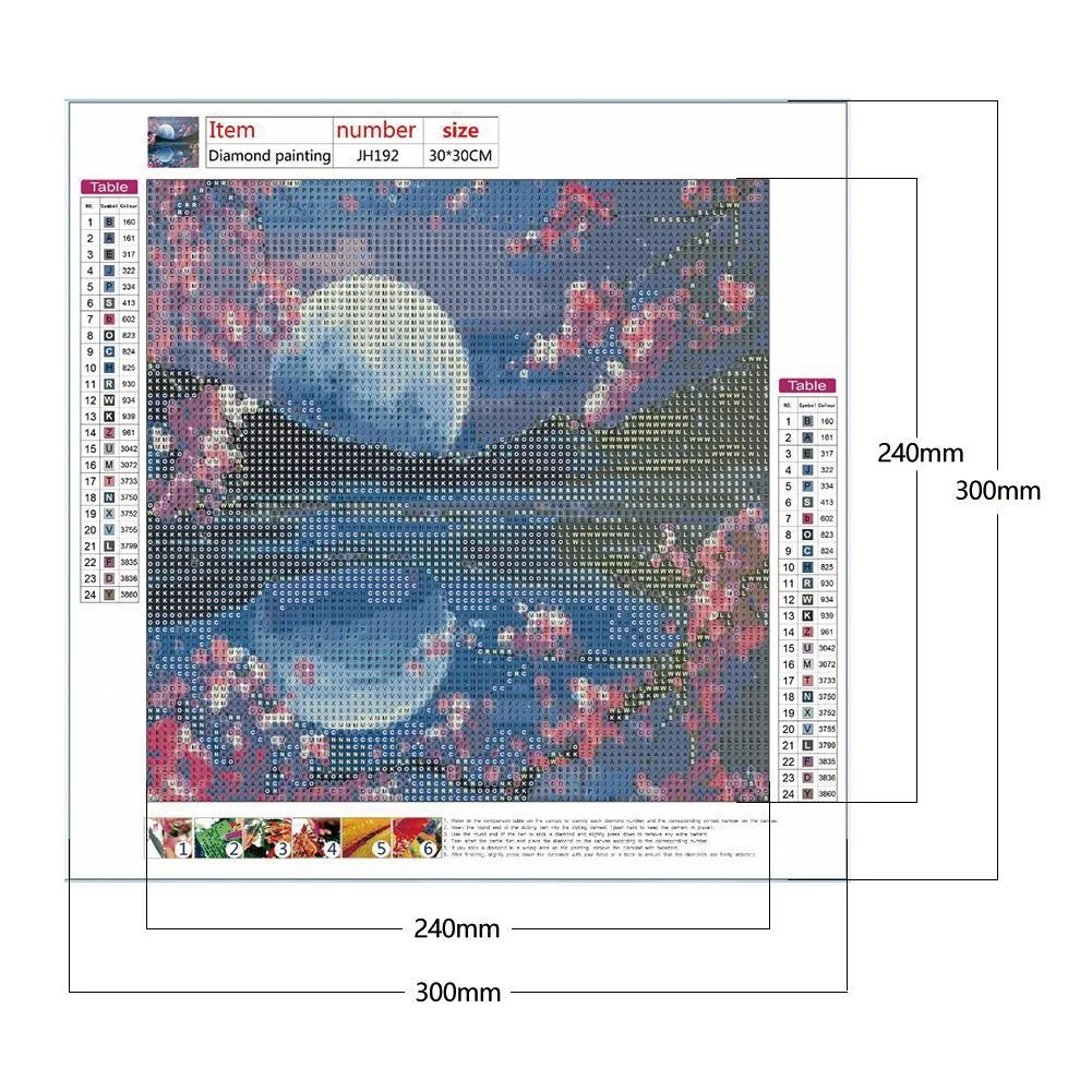 Diamond Painting - Full Round Drill - Rising Moon(30*30cm)