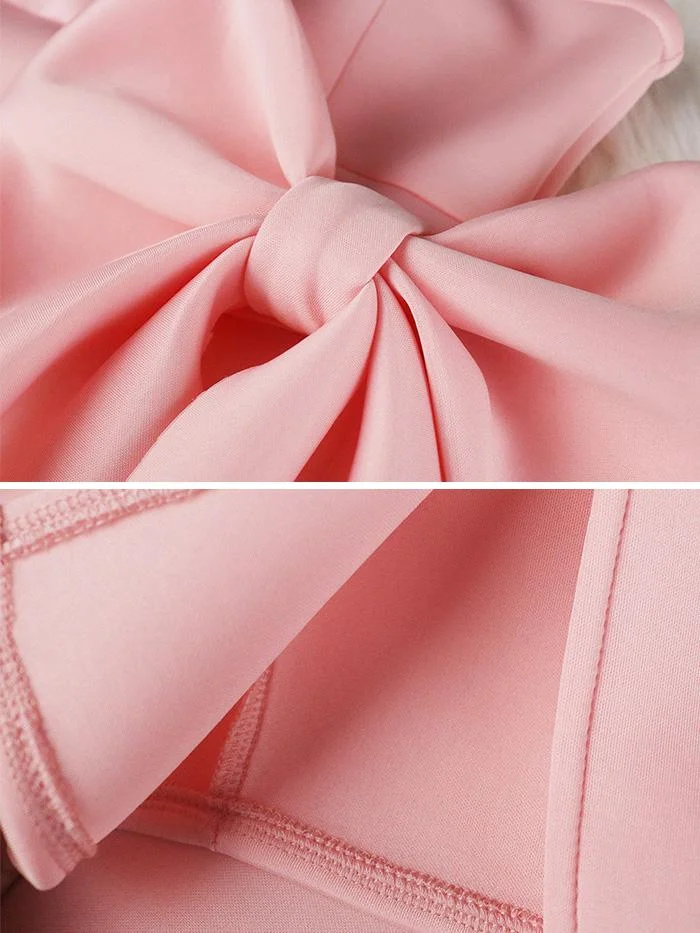 Wrapped Chest High Waist Pleated Ruffle Dress