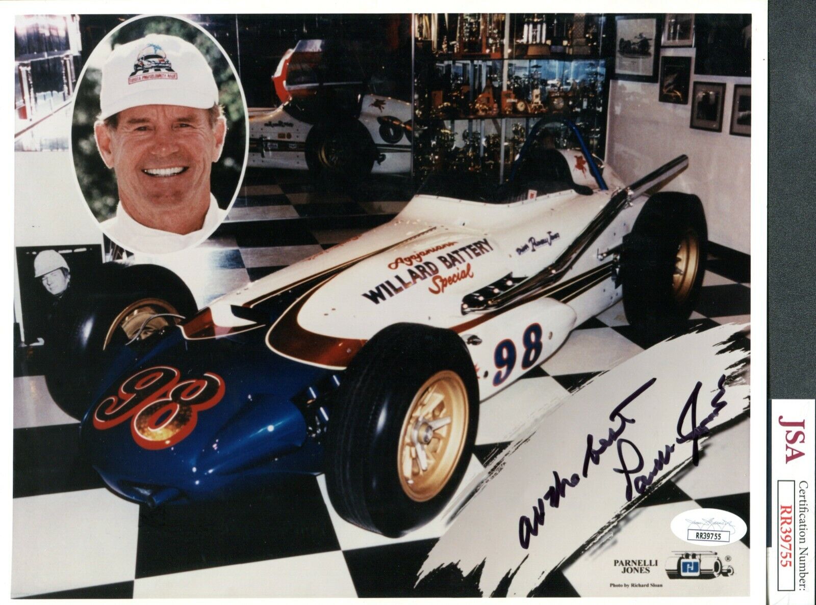 JSA Parnelli Jones Autographed Signed 8x10 Photo Poster painting Ol' Calhoun Roadster TRB 758