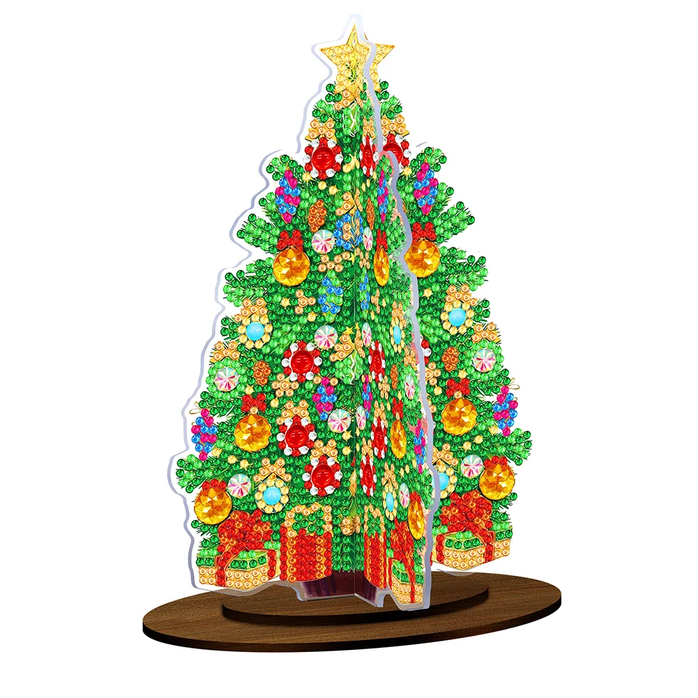 DIY Table Ornament Art Crafts Christmas Tree Mini Home Decoration