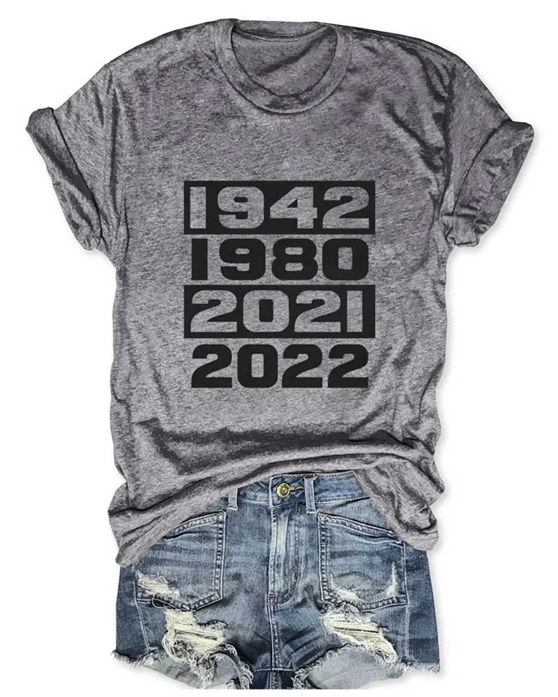 1942 1980 2021 2022 T-Shirt