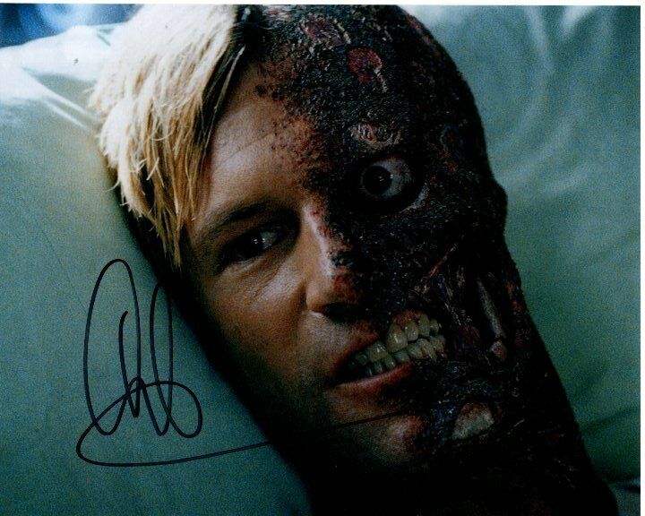 AARON ECKHART Signed THE DARK KNIGHT RISES BATMAN HARVEY DENT TWO FACE Photo Poster painting