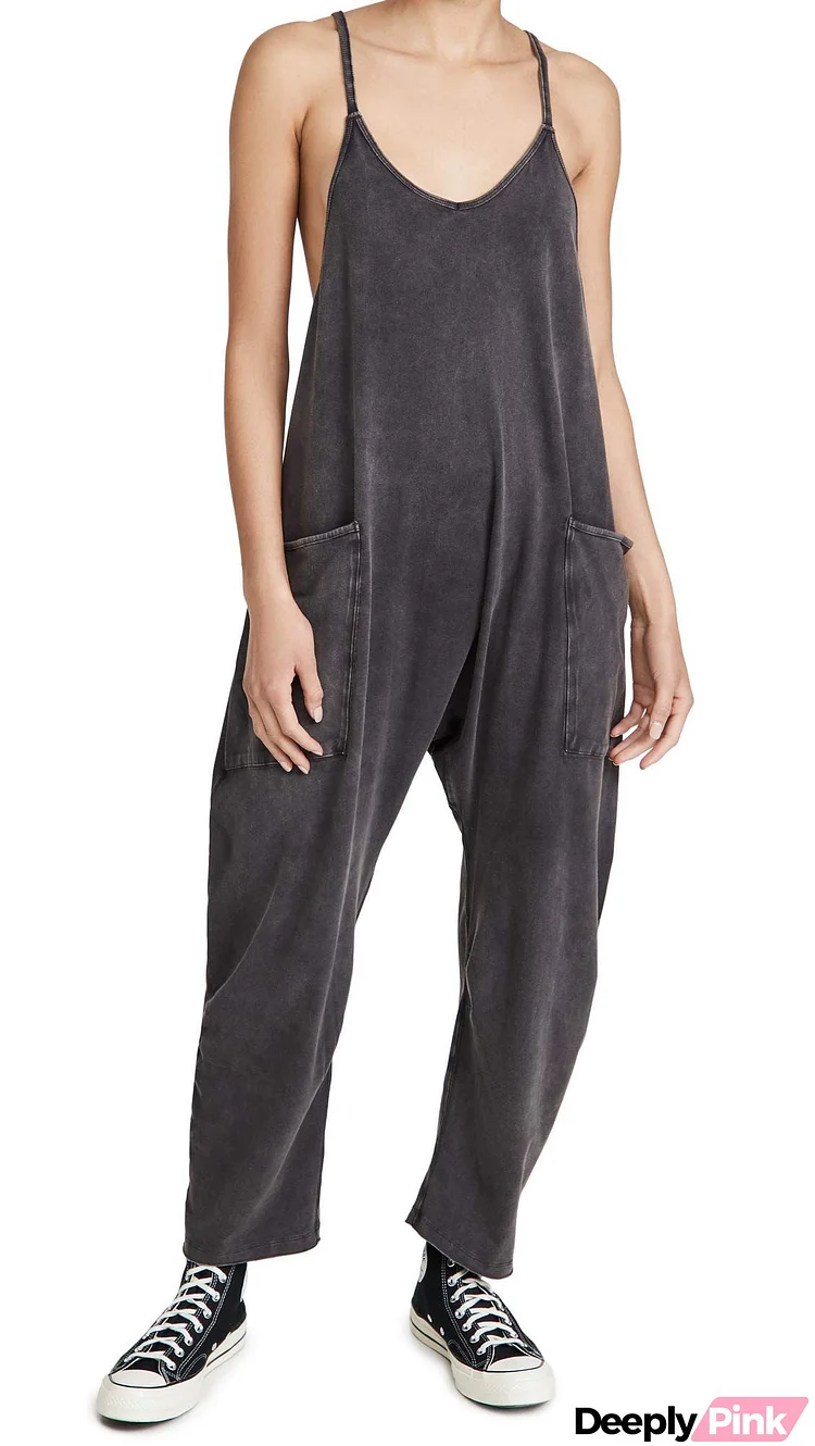 New Wide Leg Jumpsuit with Pockets