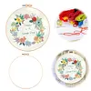 【Limited Stock Sale】Flowers-DIY Embroidery Kit with Pattern Cotton Threads Needles Hoop 30*30cm/11.8*11.8in tapestrymarket