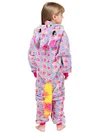 Sleepwear Soft Colorful Stars Pattern Unicorn Hooded Jumpsuit Pajama for Kids