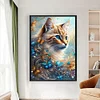 Cat Butterfly - 11CT Stamped Cross Stitch 40*60cm