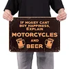 If Money Can't Buy Happiness, Explain Motorcycles And Beers - Metal Tin Signs(8*12Inch/12*16Inch) - Bar
