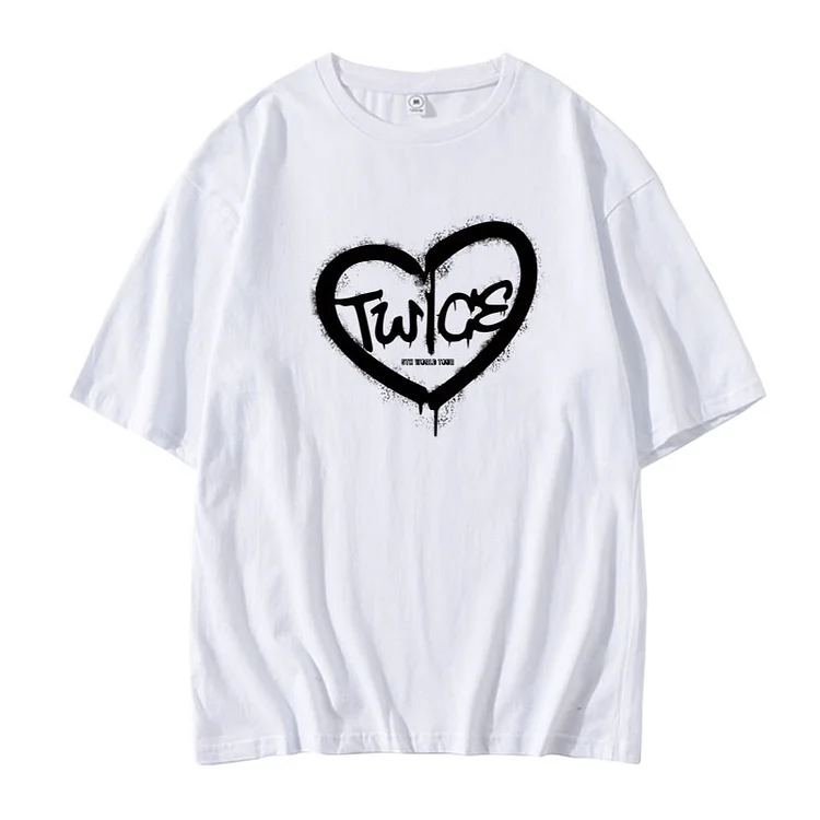 TWICE 5th World Tour READY TO BE US Heart T-shirt