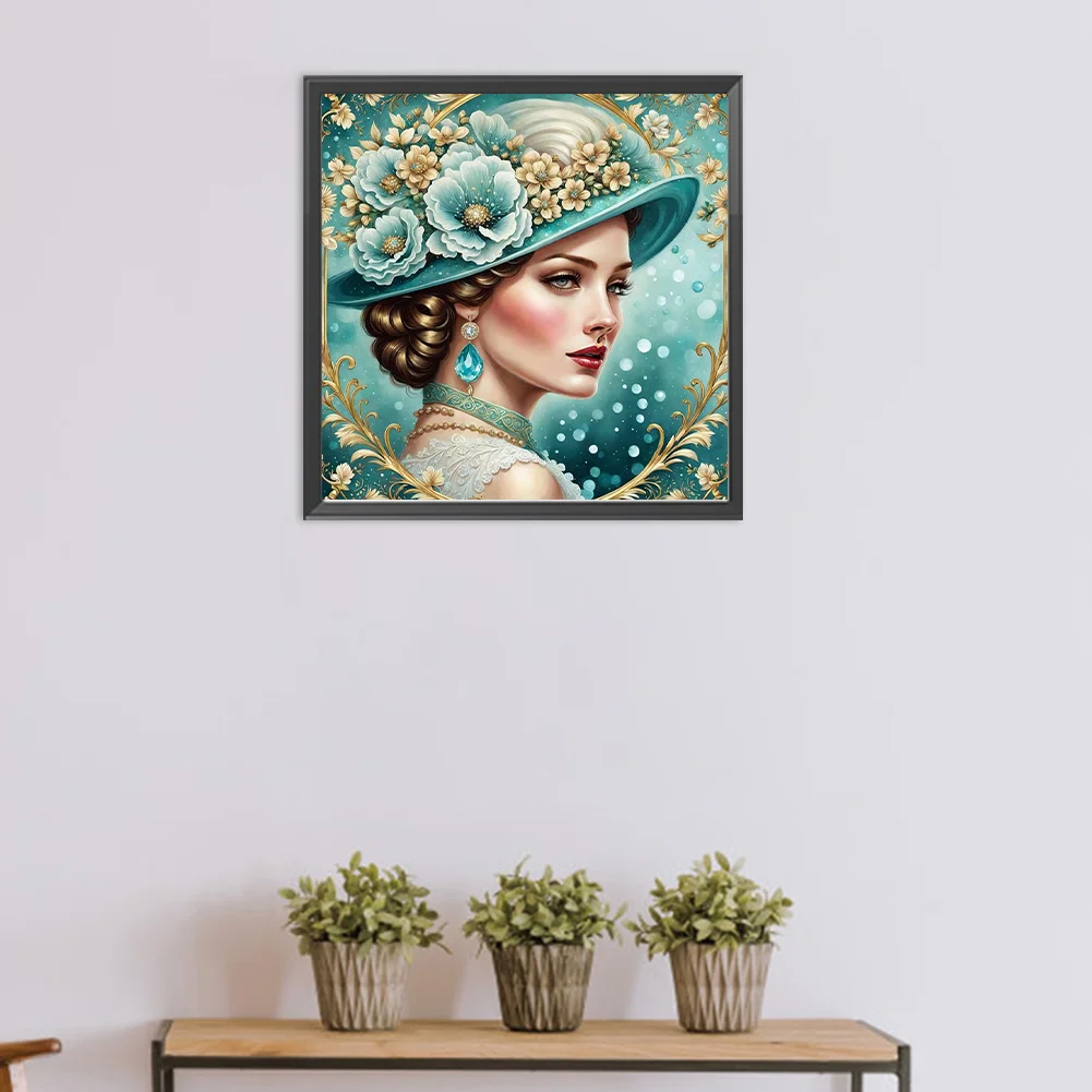 DIY Paint By Number 40*40cm - Photo Frame Lady