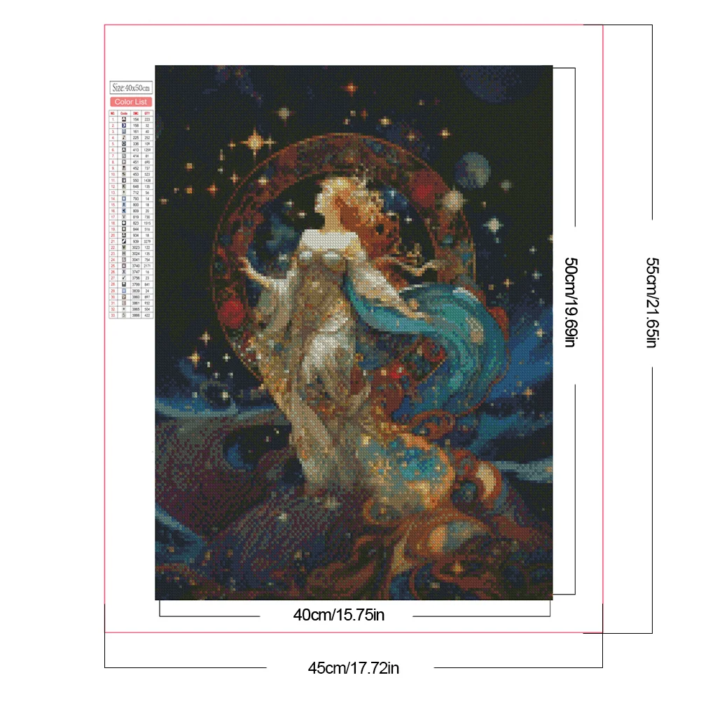 Partial AB Diamond Painting - Full Round Drill - Star Goddess(Canvas|45*55cm)