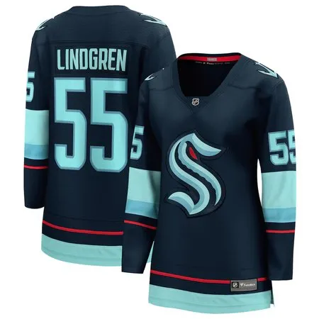 Women's Seattle Kraken #55 Ryan Lindgren  Deep Sea Blue Home Jersey