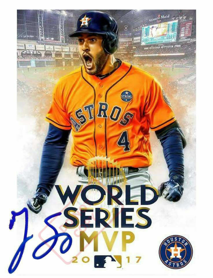 George Springer 8x10 SIGNED Photo Poster painting AUTOGRAPHED (ASTROS) REPRINT