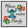 (Stamped/Counted) Disney Stitch Flower - 11CT Cross Stitch 40*40cm