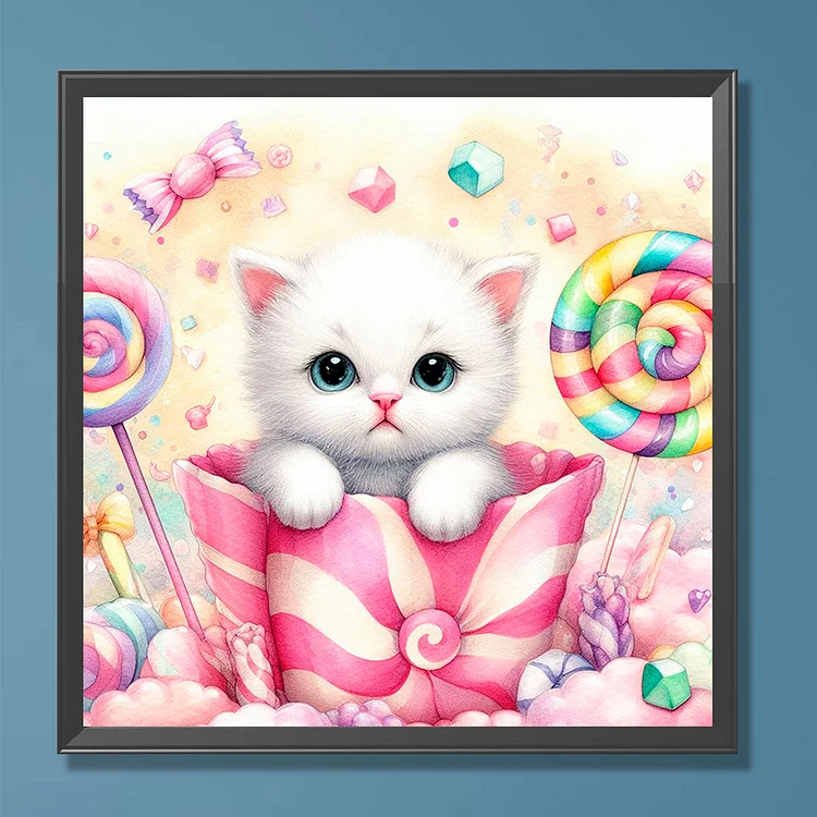 Candy Cat - Full Round - Diamond Painting (30*30cm)