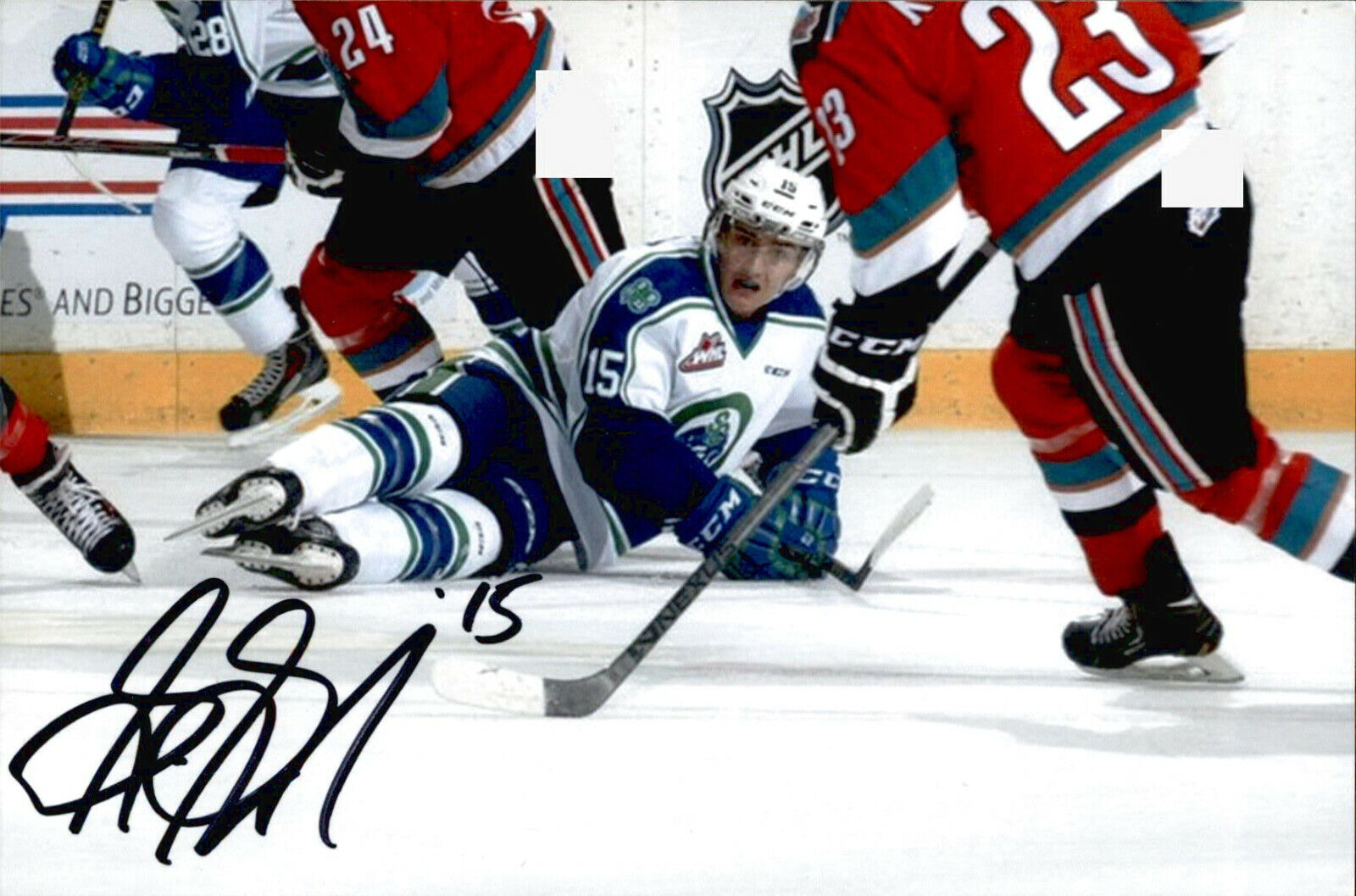 Glenn Gawdin SIGNED 4x6 Photo Poster painting SWIFT CURRENT BRONCOS / CALGARY FLAMES