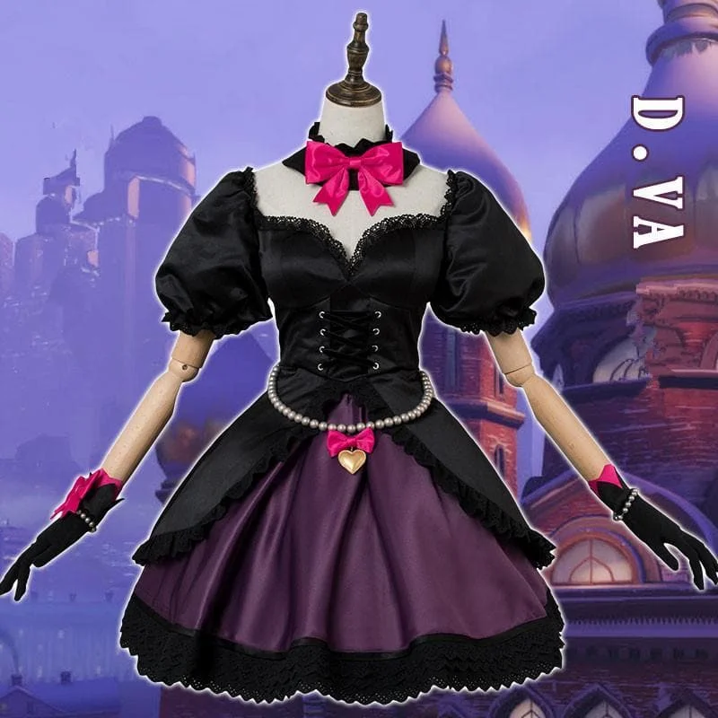 {Reservation} Normal Version Overwatch D.Va Cat Girl  Black Lolita Dress SP1812127