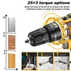 24 in 1 Cordless Drill Set 21V Brushless Electric Drill with Drill Bits