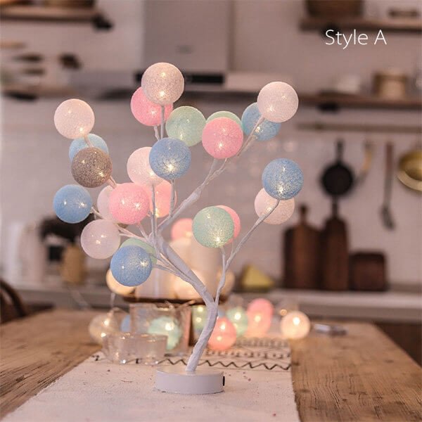 Small Colored Ball Table Lamp