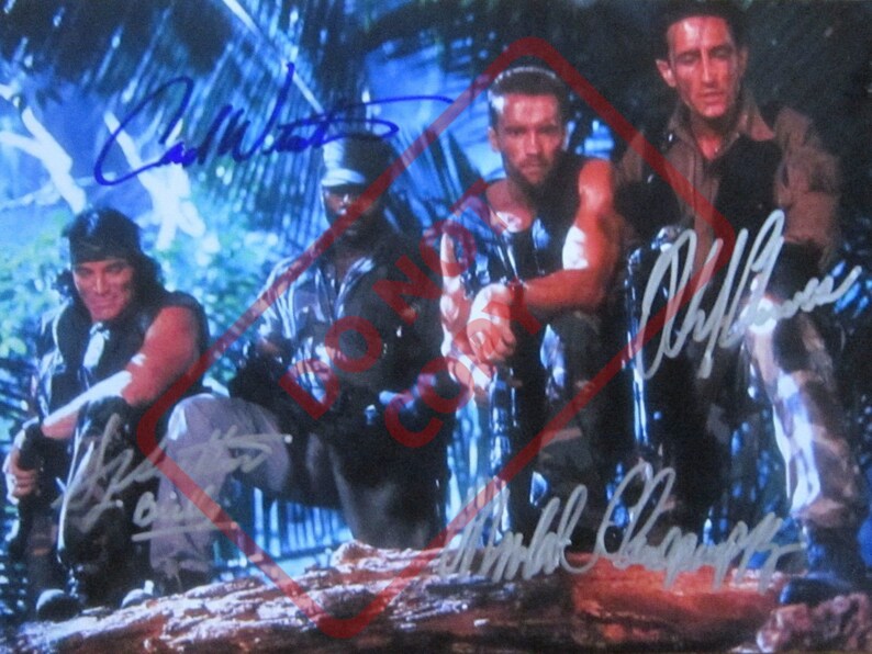 Arnold Schwarzenegger Predator Cast 8.5x11 Autographed Signed Reprint Photo Poster painting