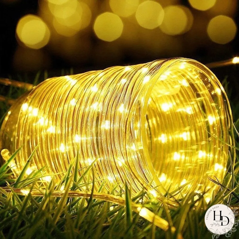 10M 100LED Solar Rope Tube for Garden Lights Waterproof IP67 50LED Solar Powered Lamp Christmas Wedding Lamp Outdoor String Light