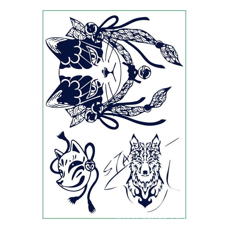 New semi-permanent juice herbal tattoo stickers waterproof long-lasting men and women tattoo text simulation tattoo stickers