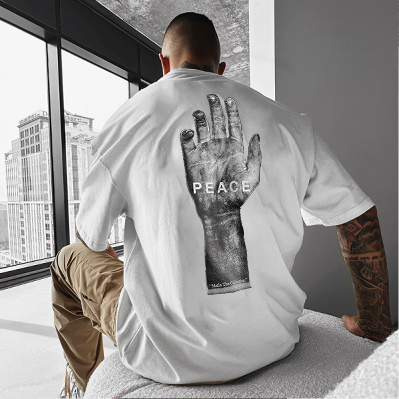 Men's Oversized 'Peace' T-Shirt