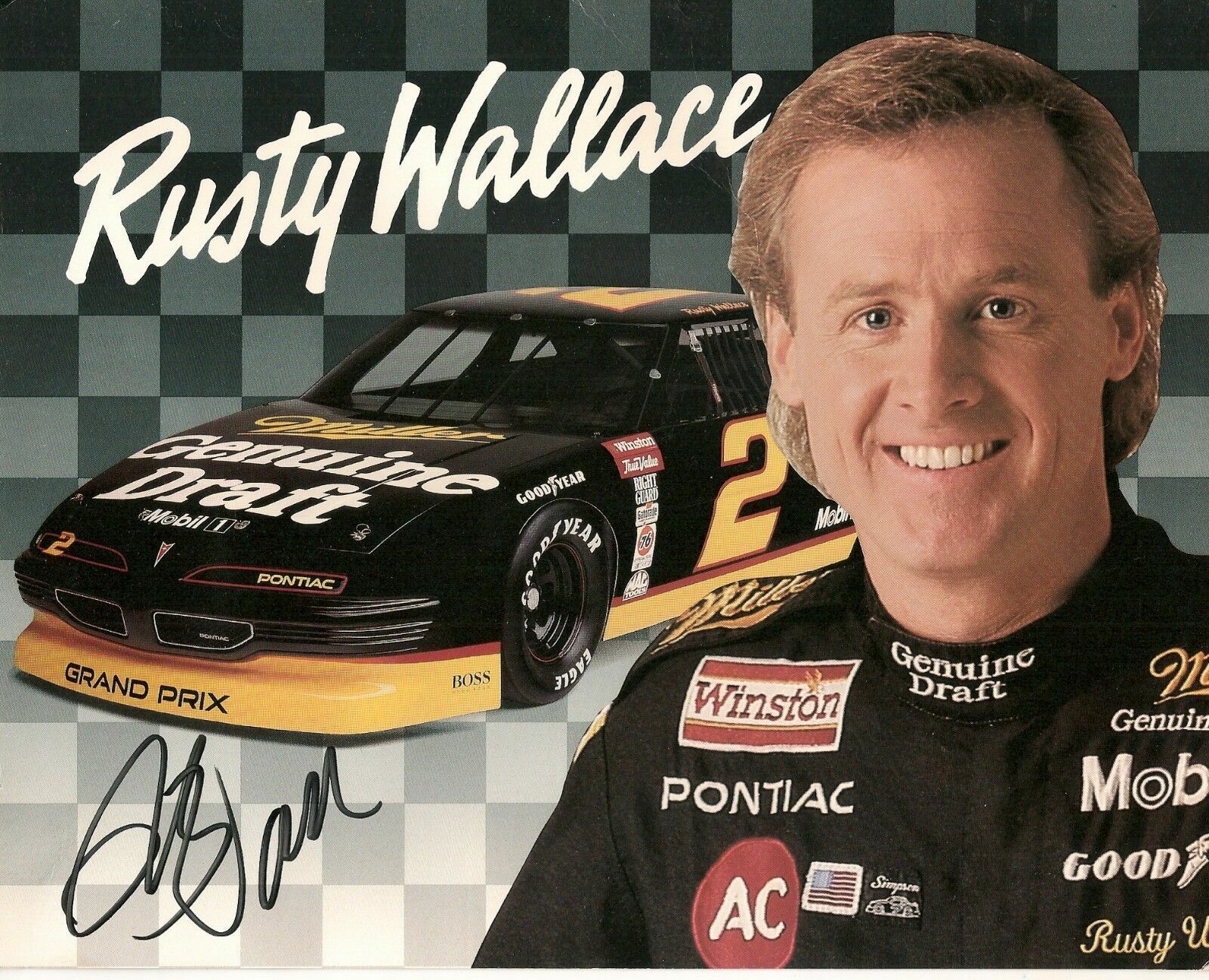 Rusty Wallace Autographed Signed 8x10 Photo Poster painting ( HOF ) REPRINT