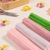 400 Pcs Pipe Cleaners Craft Kit with Floral Wires Tape Stamen and Ribbon Chenille Stems Flowers Craft Kit Suitable for Home Decor Handmade Gifts